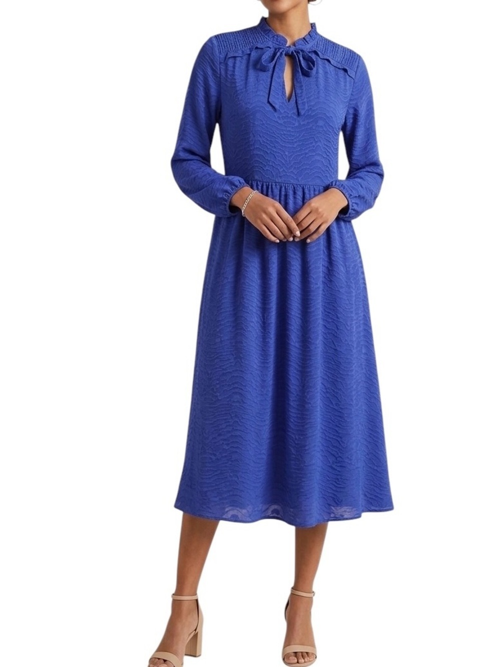 Anthropology Tu Women’s Sz 16 Purple Silky Midi Dress Mock Neck